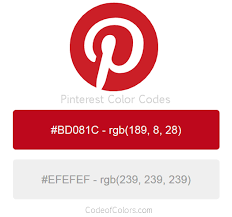 The list includes from dark pink colors to wine red color. Colors Used In The Pinterest Logo And Website Color Coding Color Palette Design Gradient Color Design