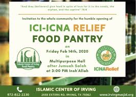Corning community food pantry elmira logo, community hall, blue, food, text png. Ici Icna Relief Food Pantry Islamic Center Of Irving