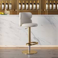 Swivel Bar Stool With Backrest