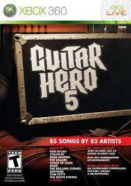 Cristen conger standing in front a television screen with your plastic axe str. Guitar Hero 5 Codex Gamicus Humanity S Collective Gaming Knowledge At Your Fingertips