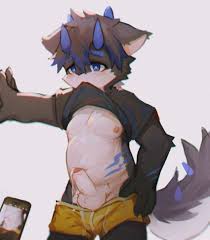 cloud (artist), highres, 1boy, ball, clothes in mouth, clothes lift, fat,  furry, furry male, male focus, mouth hold, navel, nipples, penis,  presenting, shirt in mouth, shirt lift, solo, solo focus, standing -