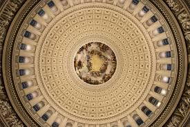 Dome with stainless steel bars, based on a framework of hollow, which transfers loads to the foundation. Capitol Rotunda Architect Of The Capitol