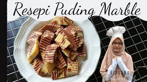 Legend has it that agar agar powder was discovered by an innkeeper in 17th century japan who found that some discarded seaweed soup had gelled after being. Resepi Puding Marble Kastard Yang Sedap Dan Mudah Youtube