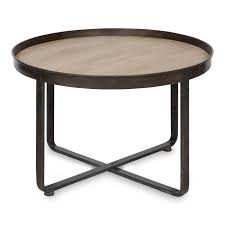 Round black metal zeke outdoor coffee table v1 tables. Kate And Laurel Zabel Brown Metaland Wood 28 Inch Round Modern Coffee Table 28 Diameter Overstock 28227609