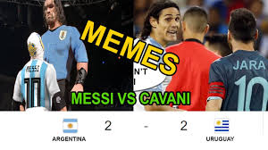 El aguila in villa argentina, uruguay. Argentina 2 2 Uruguay Messi Cavani Almost Fought During Friendly Memes Youtube
