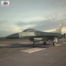 3d Model Of General Dynamics F 16c Block 52 General Dynamics 3d Model Fighter Jets