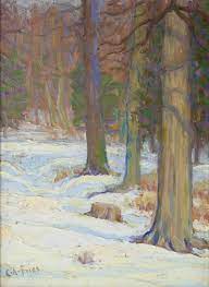 Sold at Auction: Charles Arthur Fries, Charles Arthur Fries (1854-1940),  Untitled (Forest in Snow)