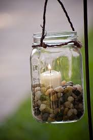 Imagine how lovely our patio would look with a bunch of these hanging all with a sponge brush, mix the glue and food colouring and paint the inside of the jar. Mason Jar Hanging Candle Holders Use Sand Instead Of Pebbles Some Jars Can Be Coated Mason Jar Candles Mason Jar Hanging Candles Mason Jar Candle Decorations