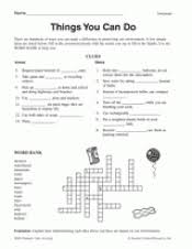 They have not been reviewed for relevance or accuracy. Preserving The Environment Crossword Puzzle Printable 3rd 5th Grade Teachervision