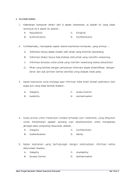 Kumpulan contoh soal announcement bahasa inggris dan jawabannya. Soal Sistem Keamanan Komputer