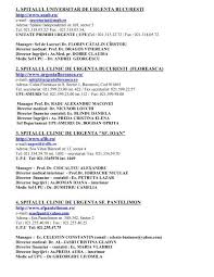 Medic secundar medicina interna spitalul clinic fundeni, bucuresti. 1 Spitalul Universitar De Urgenta Bucuresti Http Www