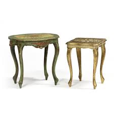 Utilize as a side table with a chic, modern sofa or to provide visual relief in a more complex space. Two Small Florentine Side Tables Lot 362 Spring Gallery Estate Auctionapr 16 2016 9 30am