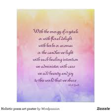 Holistic Poem Art Poster Zazzle Com In 2020 Poster Art Poems Be Yourself Quotes