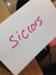 Current spelling by association with latin scindere to cut (past participle scīssus ), medieval latin scīssor tailor. Zoe Johnson On Twitter How Do You Spell Scissors Lol Ohgreg Http T Co Yo3dbk0e4s