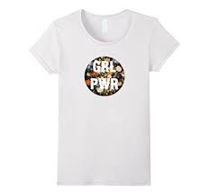 Find a great selection of floral women's tops and blouses at dillard's. Women S Black Floral Feminist T Shirt Girl Power Grl Pwr T Shirt Small White Buy Online In Dominica At Dominica Desertcart Com Productid 38989706