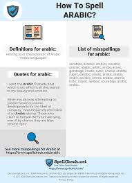 How To Spell Arabic And How To Misspell It Too Spellcheck Net
