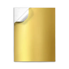 Gold stickers work great with any embosser and can be peeled off to apply to your documents. Gold Foil Adhesive Label Sheet 8 5 X 11 Artision