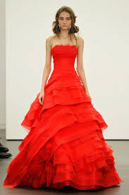 Princess Red Gown Red Wedding Gowns Wedding Dresses Vera Wang Red Wedding Dresses