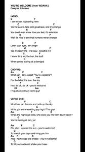 You Re Welcome Part One Ukulele Songs Ukulele Chords Songs Ukulele Songs Beginner
