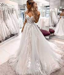 We Make Custom Wedding Dresses This Flowing Bridal Gown Has Unique Embellishme Wedding Dresses Lace Ballgown Simple Lace Wedding Dress Wedding Dresses Lace