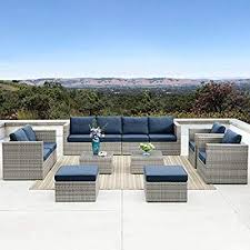 Supernova Outdoor Furniture 12 Pieces Garden Patio Sofa Set Wicker Rattan Sectional With Cushions No Assembly Patio Sofa Set Backyard Furniture Patio Sofa