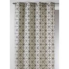 Rideau En Toile De Coton Aux Imprimes Design Home Maison Avec Images Rideaux Rideau Beige Toile De Coton