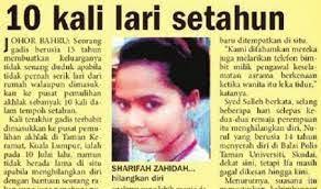 Berdasarkan statistik pada tahun 2009, kebanyakan remaja lari dari rumah adalah disebabkan oleh faktor mengikut kekasih. Ijazah Syariah Sem 6 Remaja Lari Dari Rumah