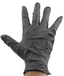 Ansell Black Nitrile Gloves Size 8 5 L Powder Free X 100