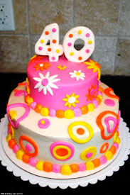 Hire a cake decorator to bake a beautiful custom cake for her birthday. 40th Birthday Cake Ideas Female 40th Birthday Ideas