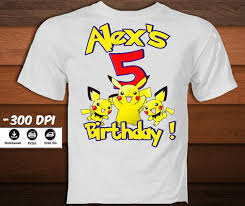 Pokemon birthday shirt, pokemon party shirt, pokemon pikachu theme raglan shirt personalized shirt family raygamycastillshop 4 out of 5 stars (13) $ 18.99. Pokemon Iron On Transfer Shirt Printable Personalized Birthday Pokemon Pikachu Shirt With Name Pokemon Pikachu Party D Pikachu Shirt Zombie T Shirt Mom Tshirts