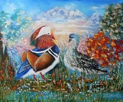 But perhaps most surprisingly for ducks, they have claws. Mandarin Ducks Paintings For Sale Saatchi Art