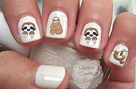 16 Great Sloth Manicure Designs And Nail Arts Animal Nail Designs Country Nails Nails