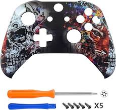 Amazon.com: eXtremeRate Tiger Skull Faceplate Cover, Soft Touch Front  Housing Shell Case, Comfortable Soft Grip Replacement Kit for Xbox One S &  Xbox ...