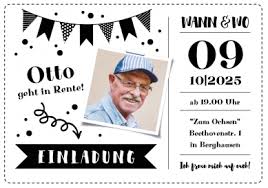 Lustige einladung zur abschiedsfeier ruhestand. Tolle Einladungskarte Zum Rentenbeginn Ruhestandsparty Mit Foto Rentenbeginn Rentnerfeier Einladungrente Einladungpens Einladungen Einladungskarten Karten