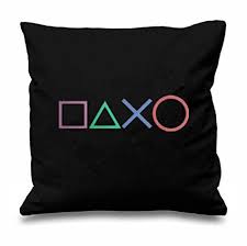 Black Art Design Playstation Buttons Throw Pillow Case No Https Www Amazon Com Dp B07fms24dn Ref Cm Sw R Pi Game Room Decor Game Room Design Gaming Pillow
