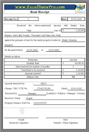 Excel payment voucher template ready to use and fully adapted to your needs for free download in excel format. Download Rent Receipt Excel Template Exceldatapro