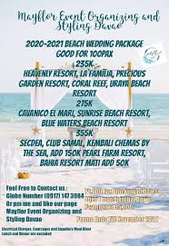 A wedding day is one of the most important days of your life, so you might as well make sure it is perfect. Beach Wedding For 2020 2021 Mayflor Event Organizing And Styling