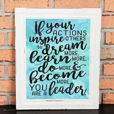 Visit this page for inspiration, encouragement and positivity. Inspirational Quotes Wall Art If Your Actions Inspire People John Quincy Adams Gift For Boss Or
