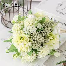 How's that for a wonderfully wintery there are so many special occasions to celebrate in winter. Yo Cho Vivid Small Rose Artificial Flowers Bouquet Autumn Winter Hydrangea White Silk Fake Flower Wedding Home Decor Faux Flower Artificial Dried Flowers Aliexpress