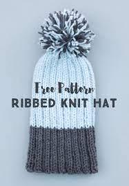 Free Pattern Simple Ribbed Knit Hat Hat Knitting Patterns Knitting Patterns Free Hats Knitted Hats Kids