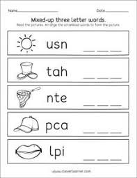 Three Letter Words Reading Writing And Matching Worksheets For Preschool And Kin Three Letter Words Kindergarten Reading Worksheets Kindergarten Word Families