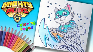 Paw patrol everest coloring page from paw patrol category. Mighty Everest Paw Patrol Coloring Page Novocom Top