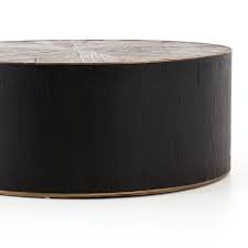 Capucine Coffee Table Drum Coffee Table Round Coffee Table Modern Round Drum Coffee Table