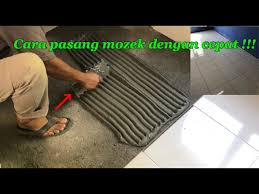 Begini cara potong keramik pakai tile cutter. Cara Pasang Mozek Mudah Youtube