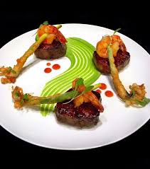 Tenderloin, prized for its tenderness, is an expensive cut of beef. Rich Knott On Instagram Hoisin Bourbon Glazed Beef Tenderloin Medallions Sweet Sour Shrimp Green Pea Food Plating Gourmet Food Plating Food Presentation