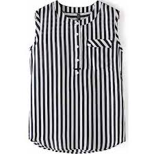 Black And White Vertical Striped Blouse Black White Vertical Stripes Front Pocket Chiffon Blouse 25 Liked On Polyvore Featuring Tops Blouse Fashion Striped Chiffon Blouse Chiffon Sleeveless Top