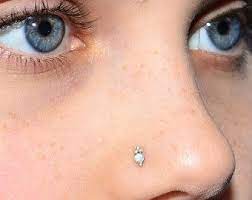2mm White Opal Nose Stud Nose Ring 16 Gauge Cartilage Earring Forward Helix Earring Tragus Ring 16g Sil Opal Nose Stud Nose Stud Gold Heart Stud Earrings