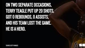 Presenting the Terry Teagle award for players who do nothing but get  buckets