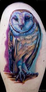 Black outline small owl tattoo stencil. 77 Best Owl Tattoo On Shoulder