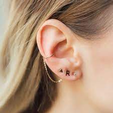 affiliatelink anna ear cuff ella in 18 kt rosegold geschenkidee fur geburtstag weihnachten oder einzug mann ohrklemme weissgold kette geschenk hochzeit